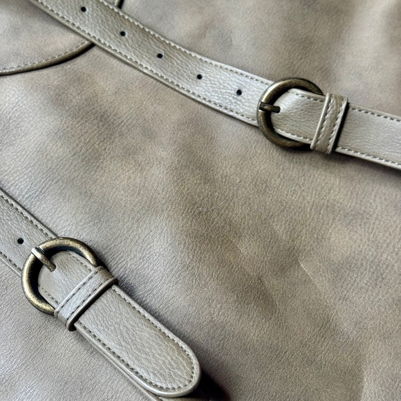 Universal Thread Goods Co. Olive Military Green Faux Leather Commuter Backpack - Picture 12 of 15